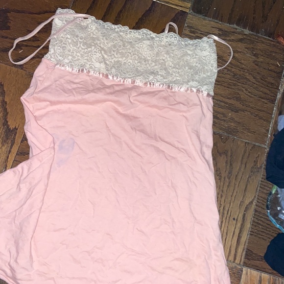 Victoria secret pink lil lace adjustable mighty nightgown /cami lace size XS - Picture 16 of 16